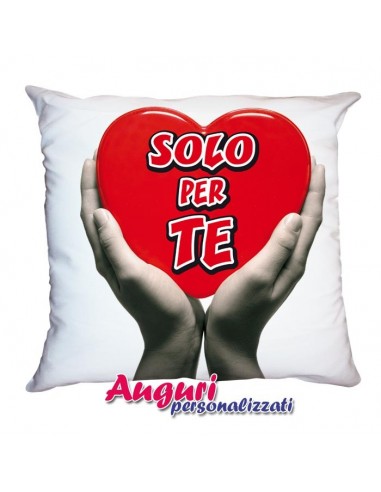 Cuscino Cuore in mano-Solo per te