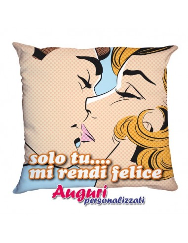 Cuscino fumetto-Solo tu mi rendi felice