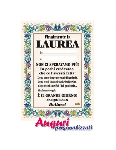 Tabella finalmente la laurea