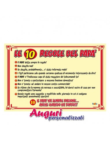Tappetino-10 Regole del Papa'