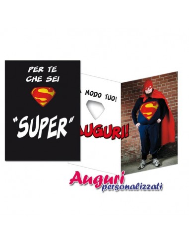 Biglietto auguri fustellato- Superman