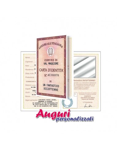 Carta Identità 18 anni Lui...
