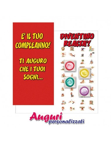 Biglietto d'auguri con condom-Compleanno