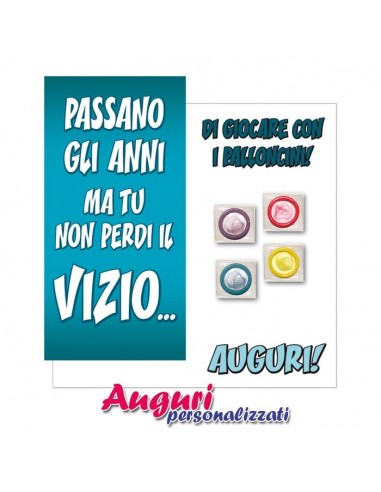 Biglietto con profilattico per una...