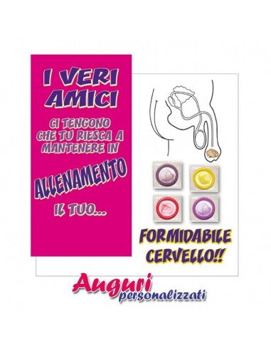 Biglietto con profilattico per i veri...