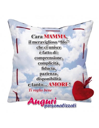 Cuscino Mamma-Il filo che ci unisce