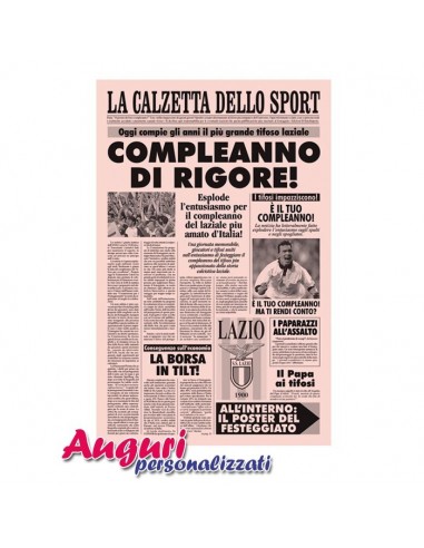 Giornale Compleanno Laziale