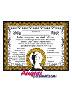 Tabella Addio al Celibato