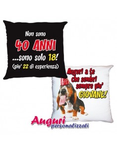 Cuscino 40 anni-Doppia stampa