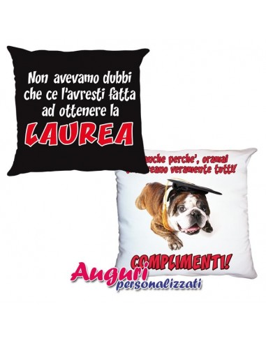 Cuscino Laurea-Doppia stampa