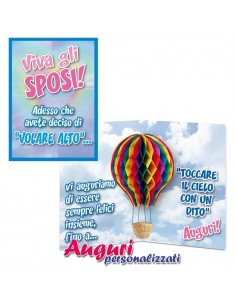 Biglietto con festone-Sposi