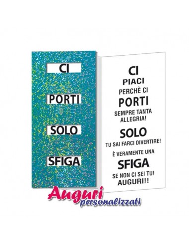 Biglietto auguri Sfiga-Doppio senso