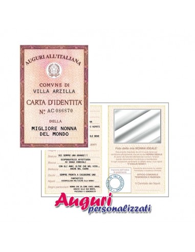 Carta Identità Nonna Personalizzata