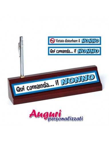  Portanome da scrivania per il nonno