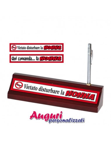 Portanome da scrivania per la nonna