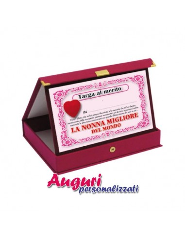 Targa personalizzabile-La Nonna migliore