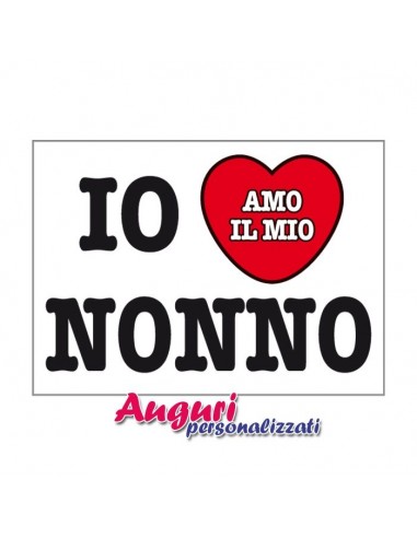 Tabella metallo Amo il mio Nonno