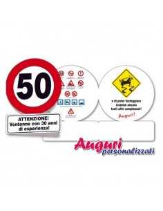Biglietto segnale-Auguri 50...