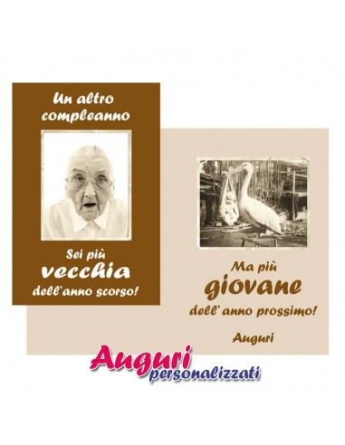 Biglietto Compleanno Vintage-Lei