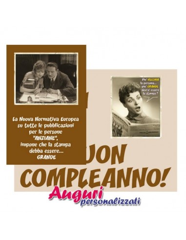 Biglietto Compleanno Vintage...