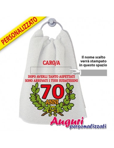 Asciugamano compleanno 70...