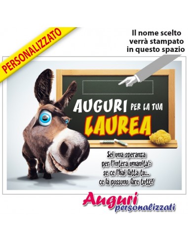 Tabella in metallo personalizzata-Laurea