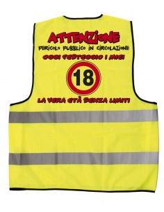 Gilet giallo fluo-18 anni