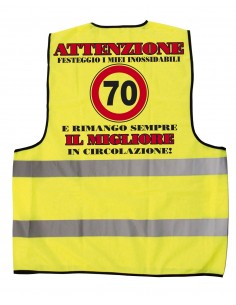 Gilet giallo fluo-70 anni