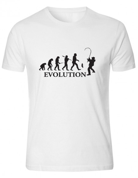 TShirt-People Evolution Bagger - Maglietta Uomo Con Stampa Divertente, Cotone GOTS, Taglia L, Nero