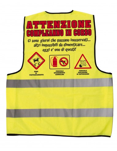 Gilet giallo fluo-Compleanno