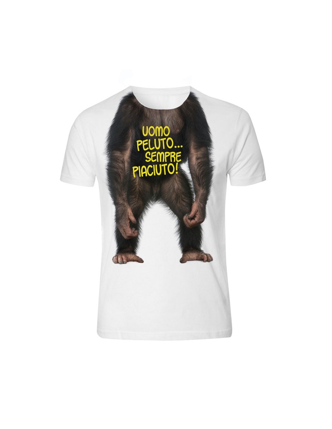 T-shirt uomo scimmia pelosa