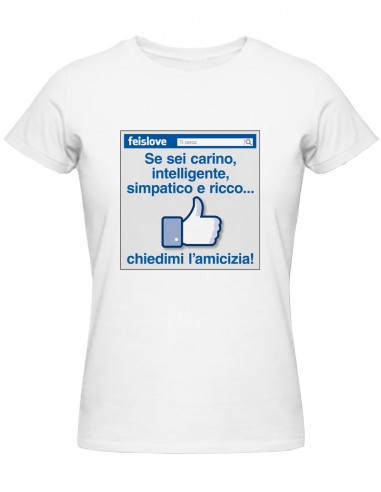T-shirt amicizia in Facebook-Lei