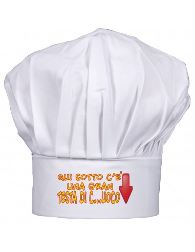 Cappello da cuoco - Qui sotto c'e' una gran testa di C