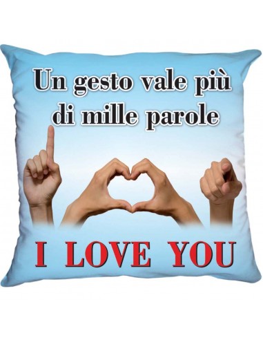Cuscino Amore con mani-I love you