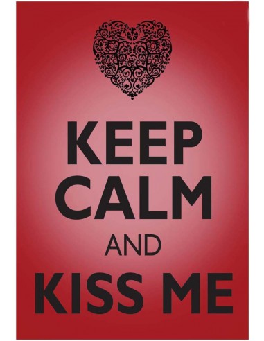Tabella in metallo-Keep calm and kiss me