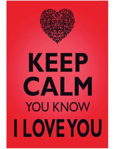 Tabella in metallo Keep calm you know