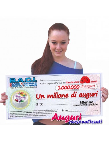 Maxi biglietto Assegno*50 anni