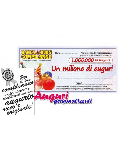 Maxi biglietto Assegno Compleanno