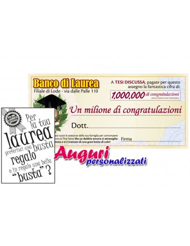 Maxi biglietto Assegno Laurea