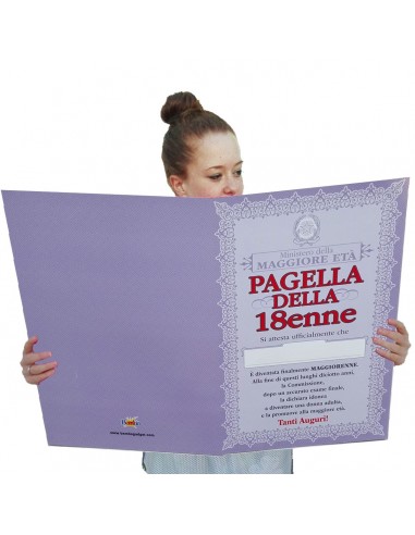 Pagella 18 anni-Lei