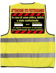 Gilet giallo fluo-Cartello...