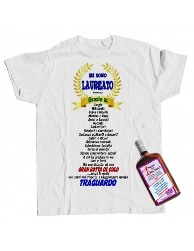 T-shirt in bottiglia liquore-Laureato
