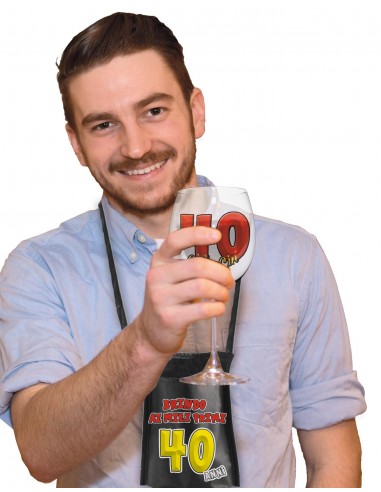 Calice con tasca portabicchiere-40 Anni