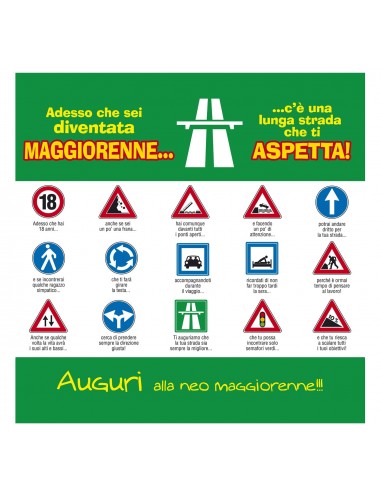 Cuscino 18 anni Lei-Segnali stradali