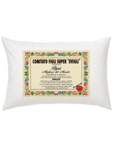 Guanciale con federa-Attestato del Papa'