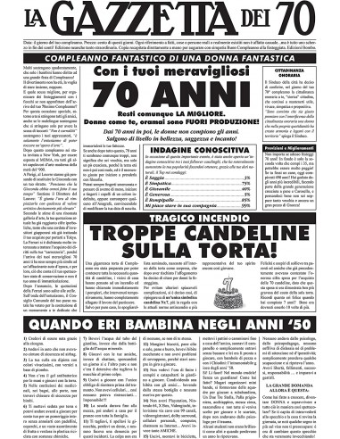 Giornale 70 anni Lei