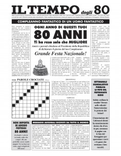 Giornale 80 anni Lui