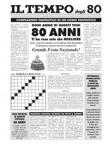 Giornale 80 anni Lui