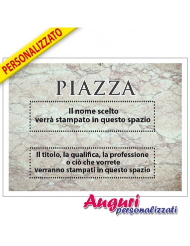 Tabella in metallo-Piazza della Mamma