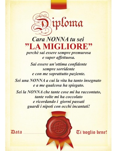 Diploma-Miglior Nonna